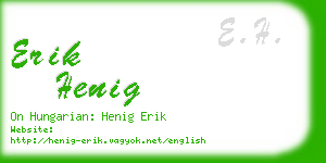 erik henig business card